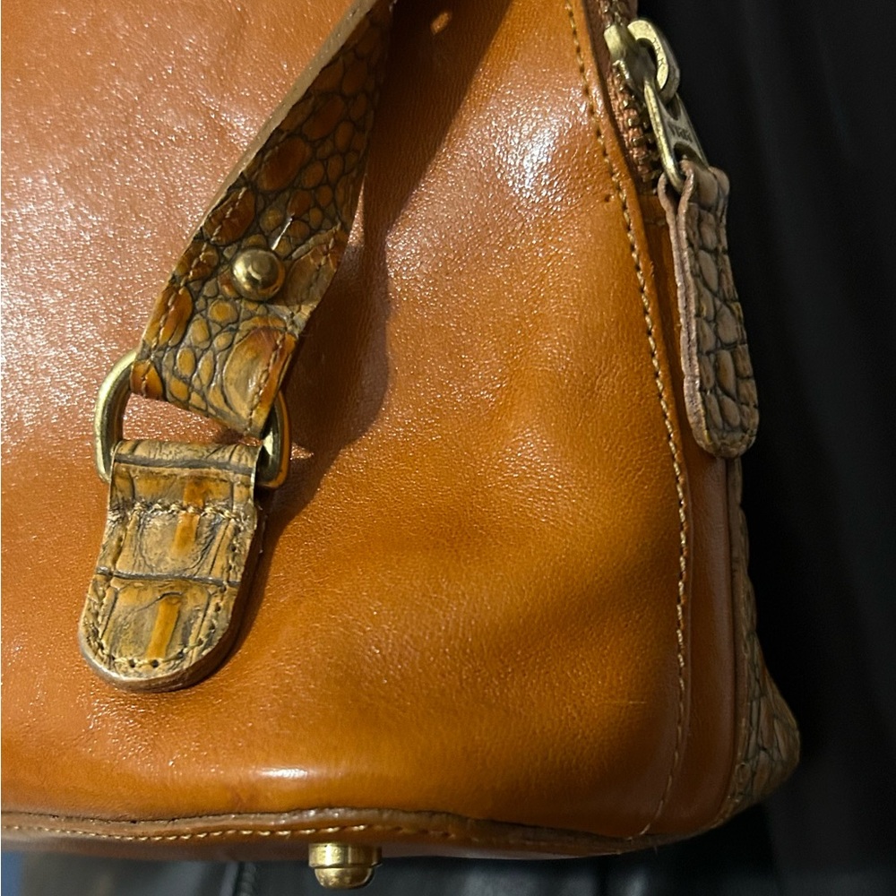 Rare Brahmin Genuine Leather Croc Backpack - Picture 3 of 8